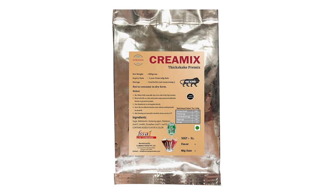 Creamix Thickshake Premix    Pack  800 grams